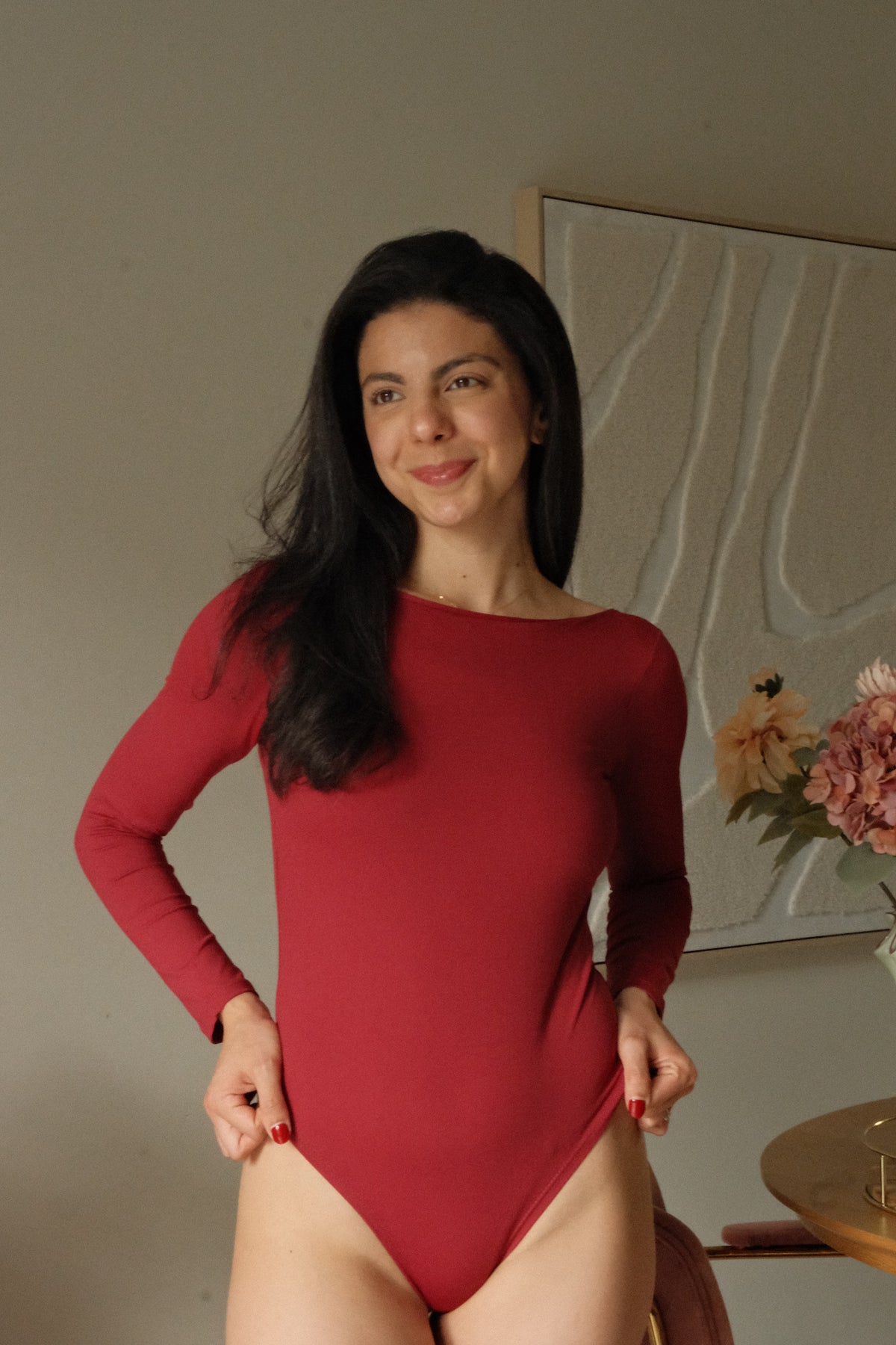 Burgundy Bodysuit