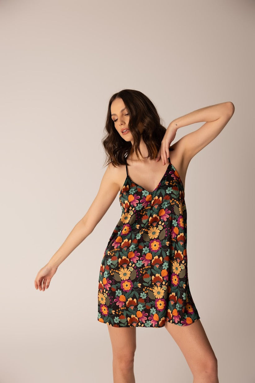 Tulip Floral Slip Dress