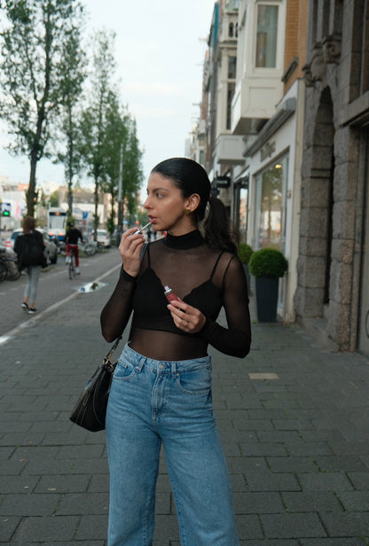 Tulle Bodysuit - Turtleneck