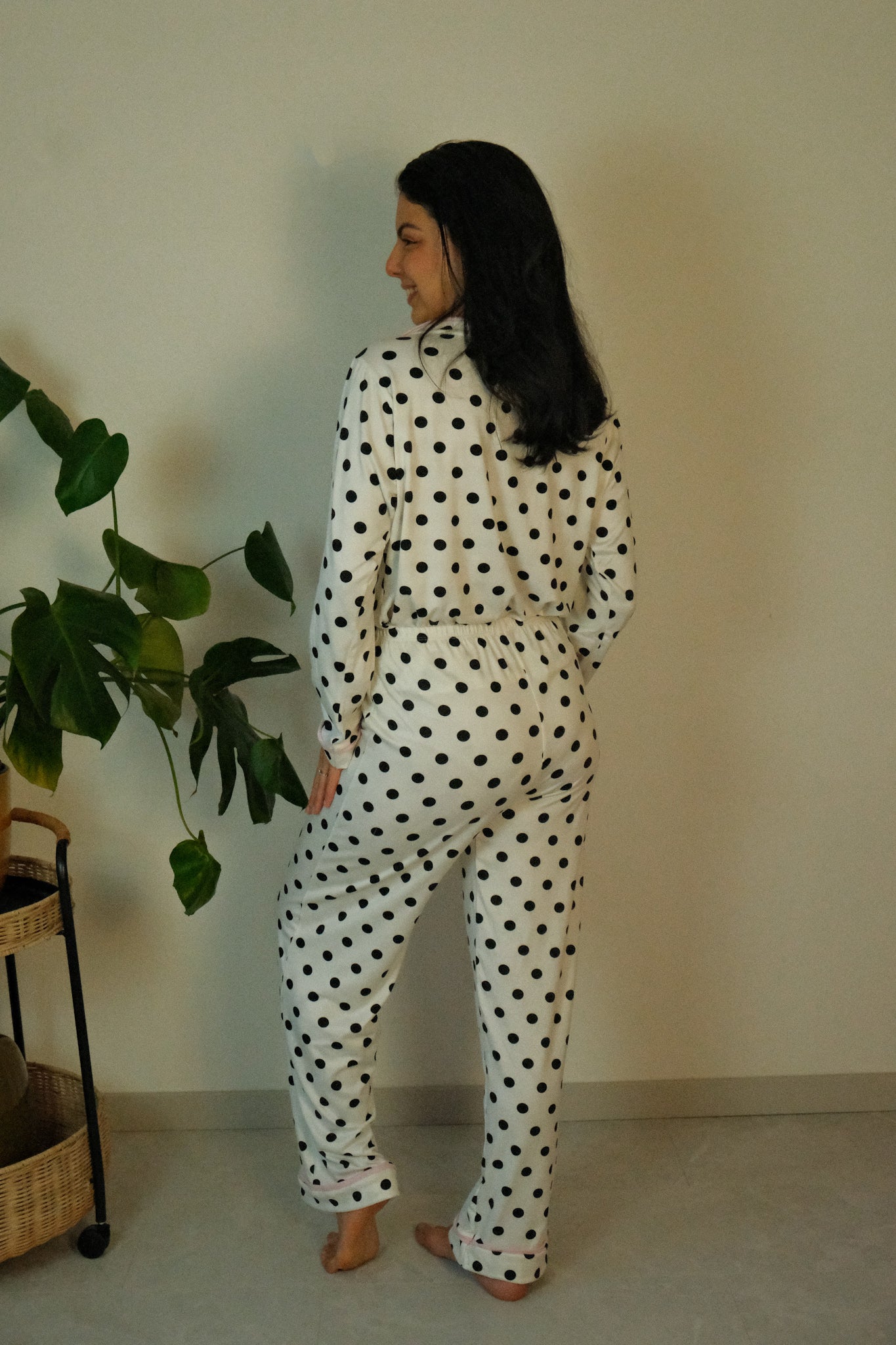 Polka Dot Soft Long Sleeve Pajama Set