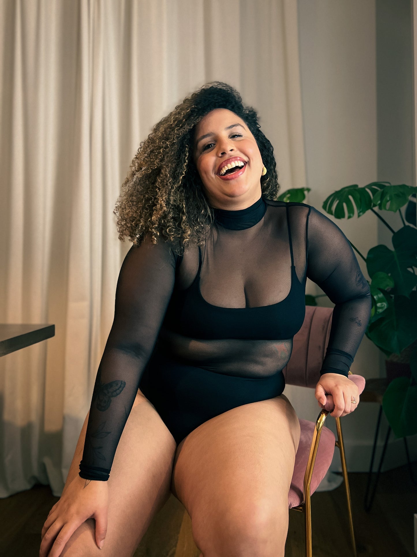 Body de Tule - Gola Alta