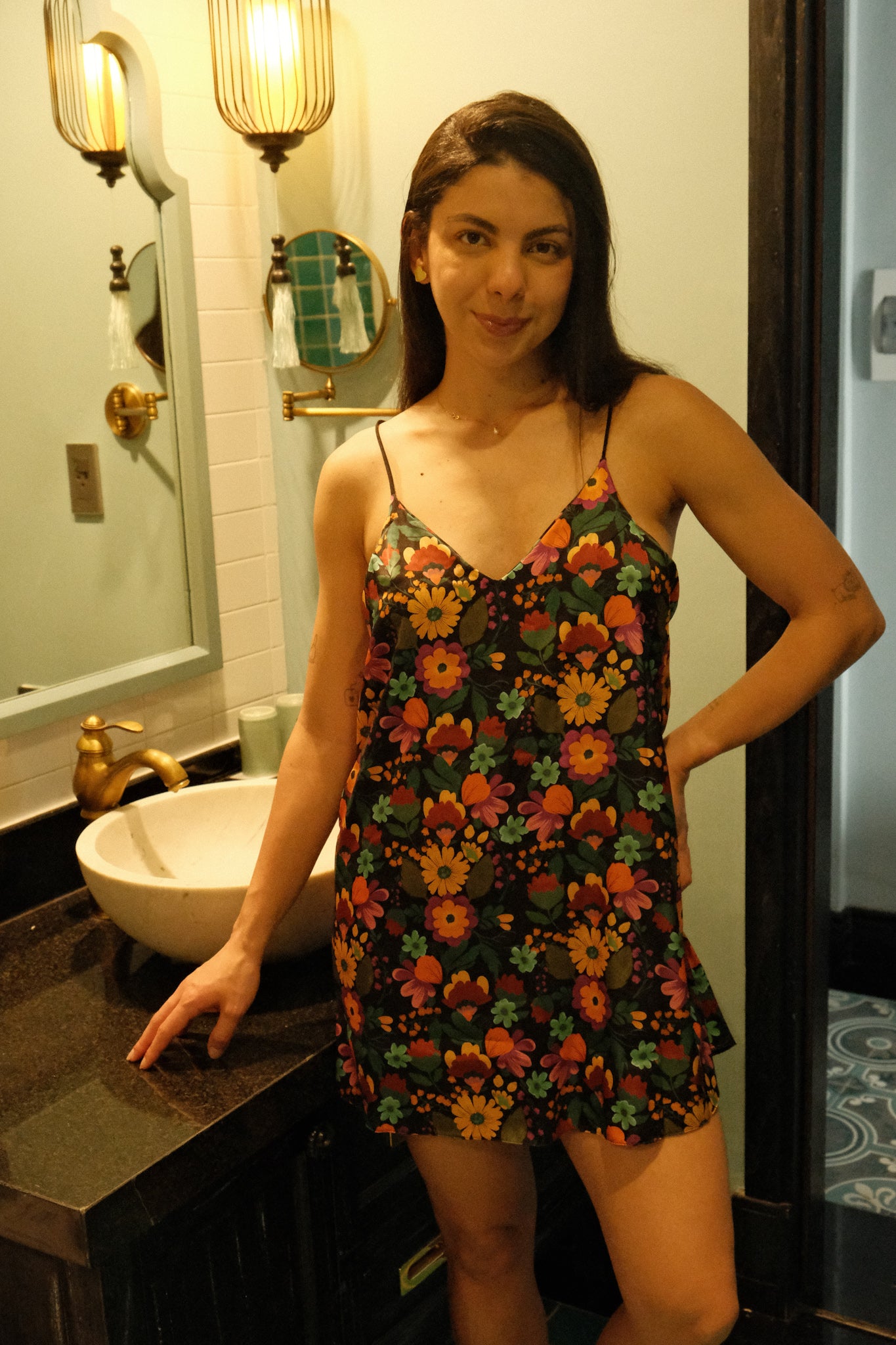 Tulip Floral Slip Dress