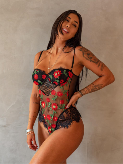 Body Bordado - Vermelho